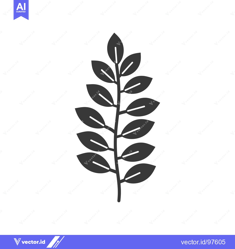 Premium Vector dari Silhouette of a Branch with Multiple Leaves