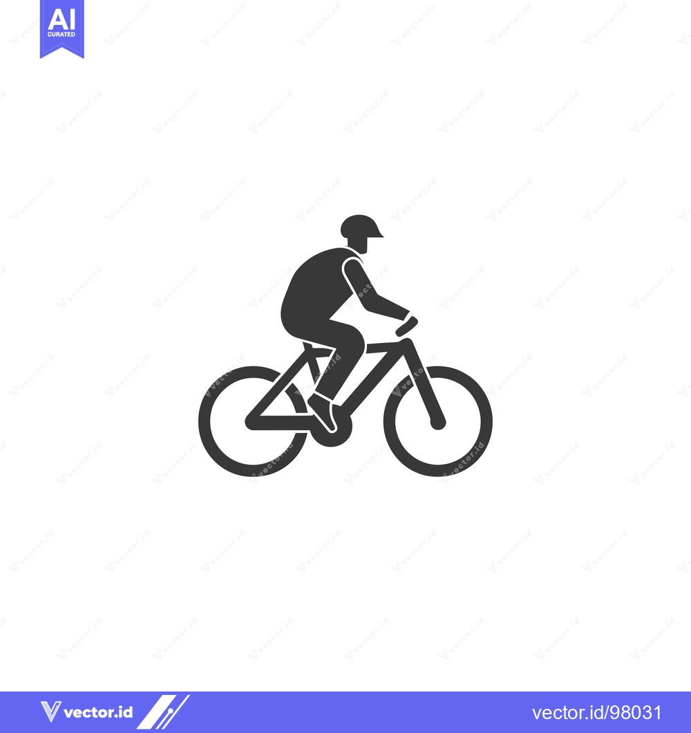 Premium Vector dari Silhouette of a Cyclist Riding a Bicycle