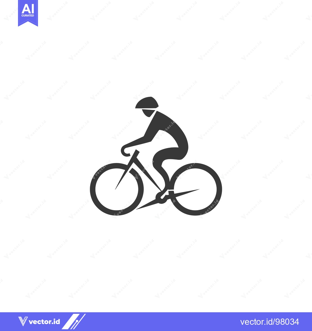 Premium Vector dari Silhouette of a Cyclist Riding a Bicycle