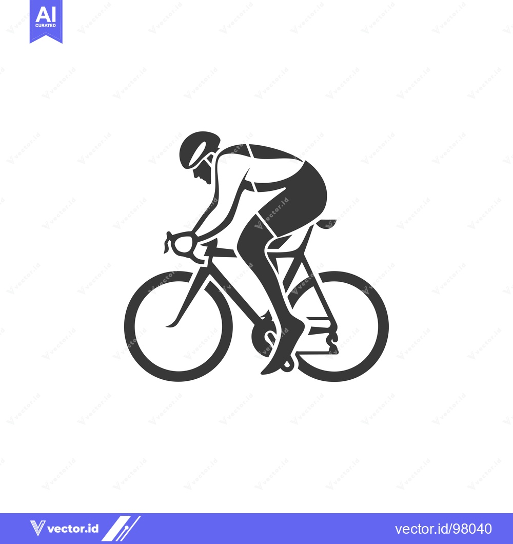 Premium Vector dari Silhouette of a Cyclist Riding a Road Bike