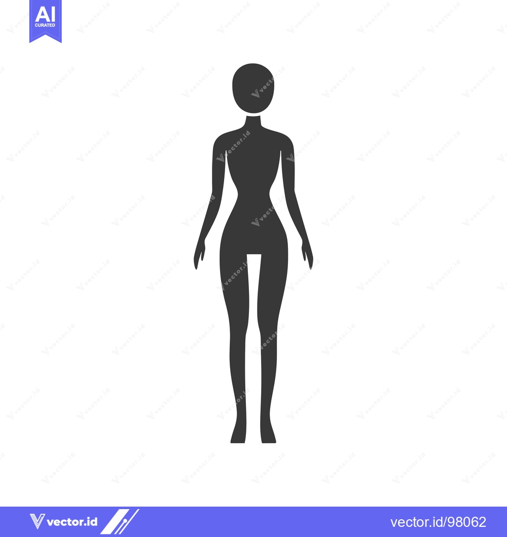 Premium Vector dari Silhouette of a female figure standing upright