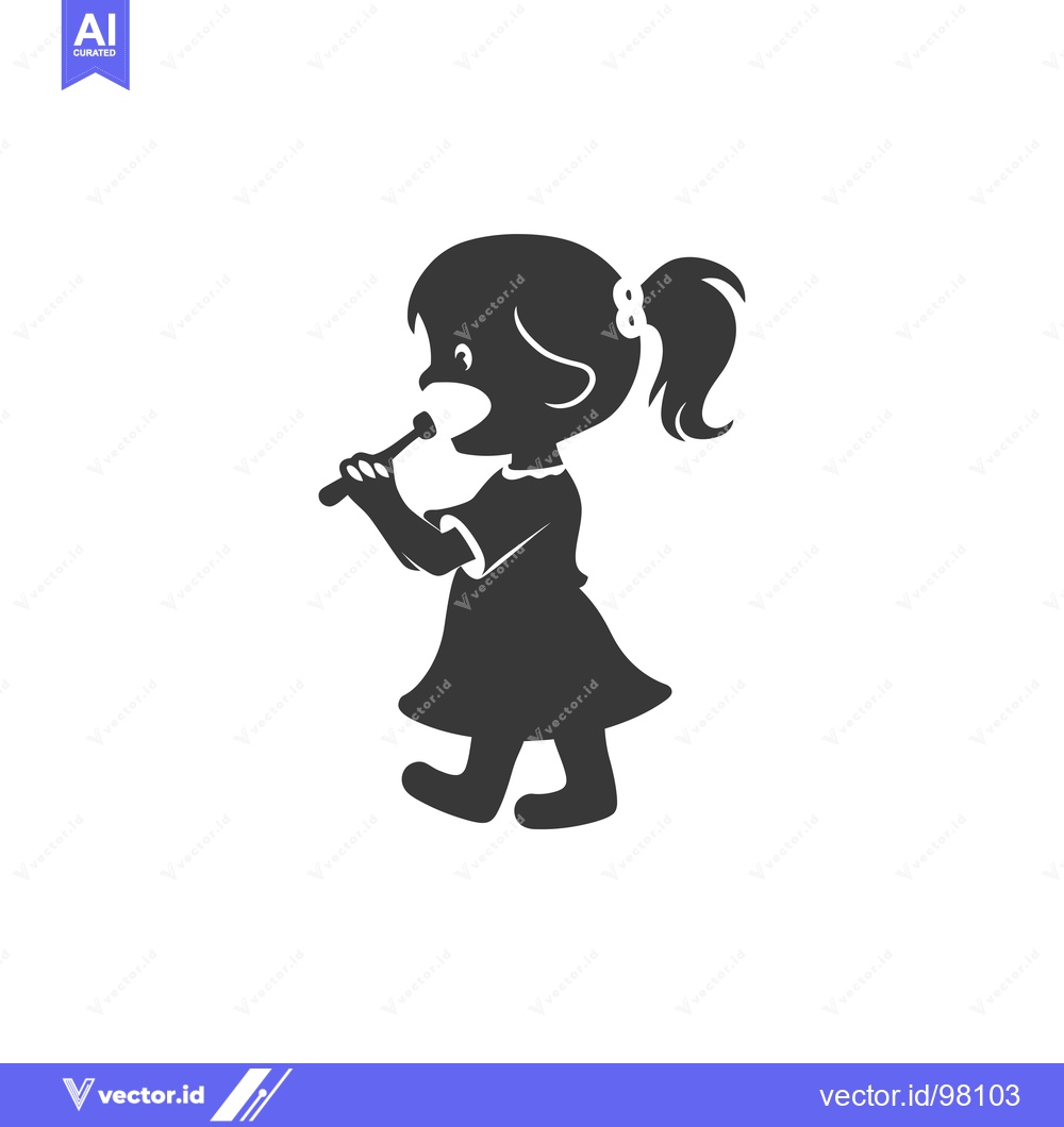 Premium Vector dari Silhouette of a girl brushing her teeth