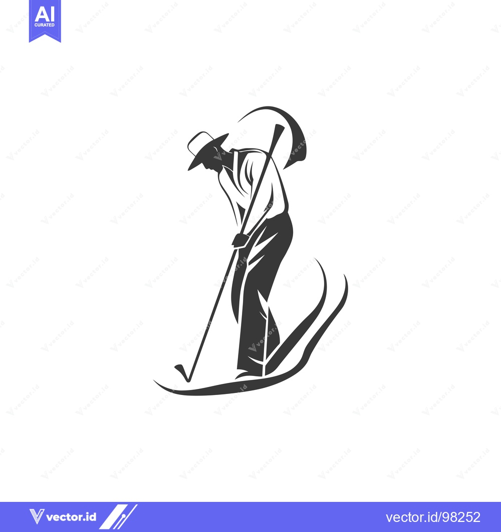 Premium Vector of Silhouette of a golfer swinging a club on a golf course