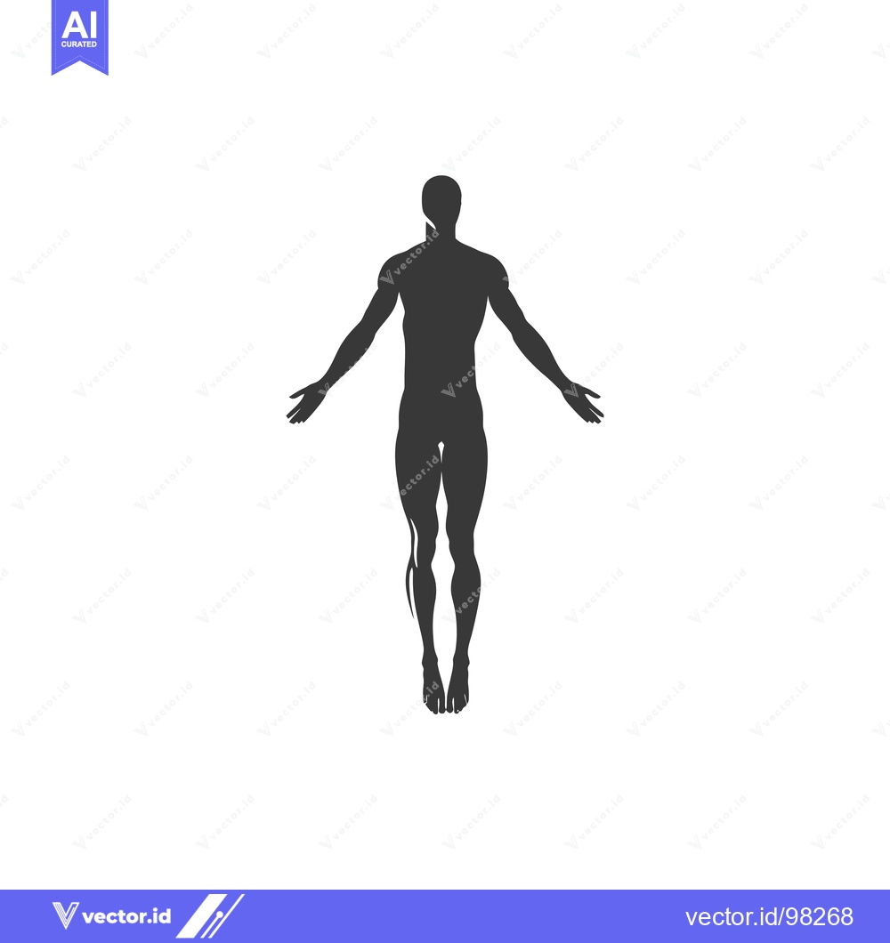 Premium Vector dari Silhouette of a Human Figure with Arms Outstretched