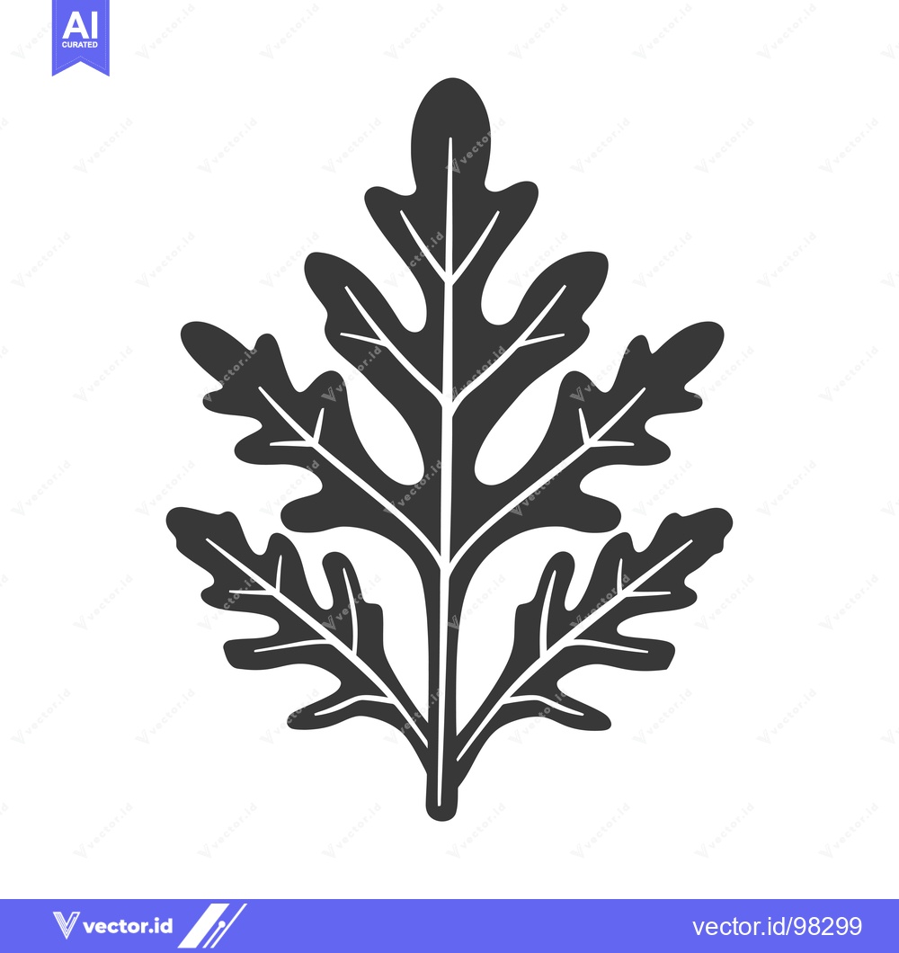 Premium Vector dari Silhouette of a Leafy Plant Branch