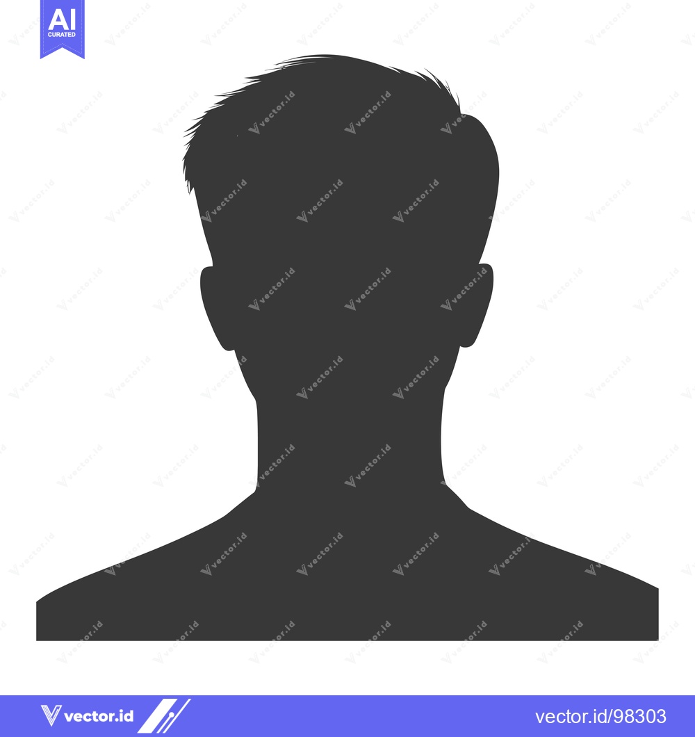 Premium Vector dari Silhouette of a Male Head and Shoulders
