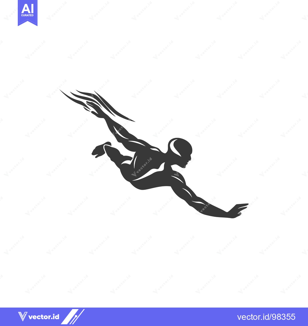 Premium Vector dari Silhouette of a Man in Freefall