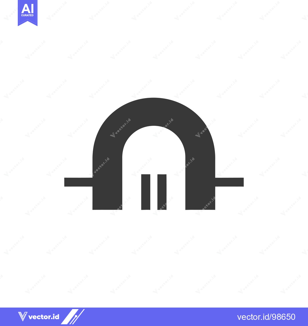 Premium Vector of Silhouette of an archway with two vertical lines in the center