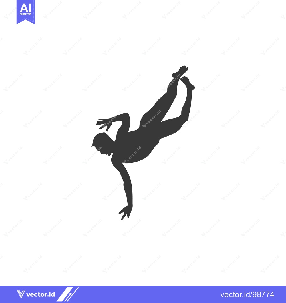Premium Vector dari Silhouette of a Person Falling Headfirst