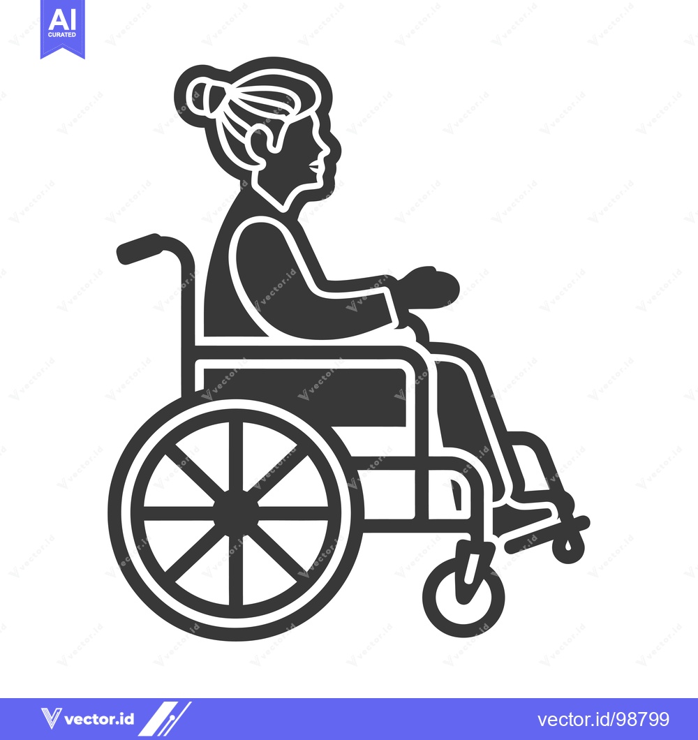 Premium Vector of Silhouette of a Person in a Wheelchair