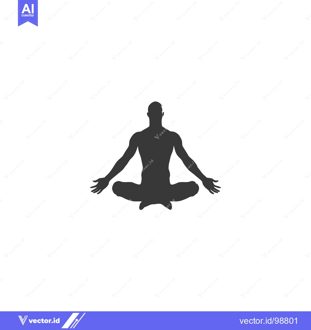 Premium Vector of Silhouette of a Person in a Yoga Pose