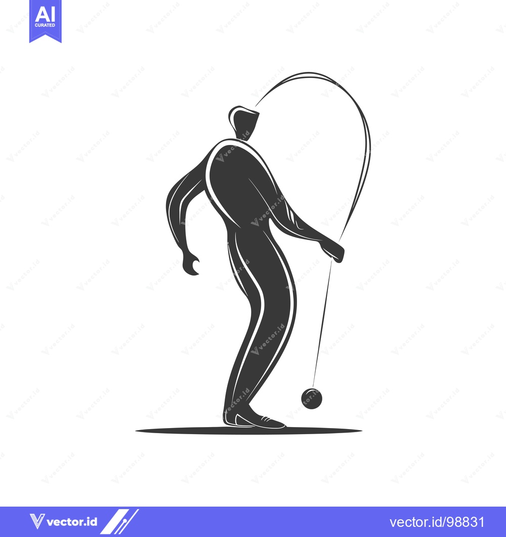 Premium Vector dari Silhouette of a Person Playing with a Yo-Yo