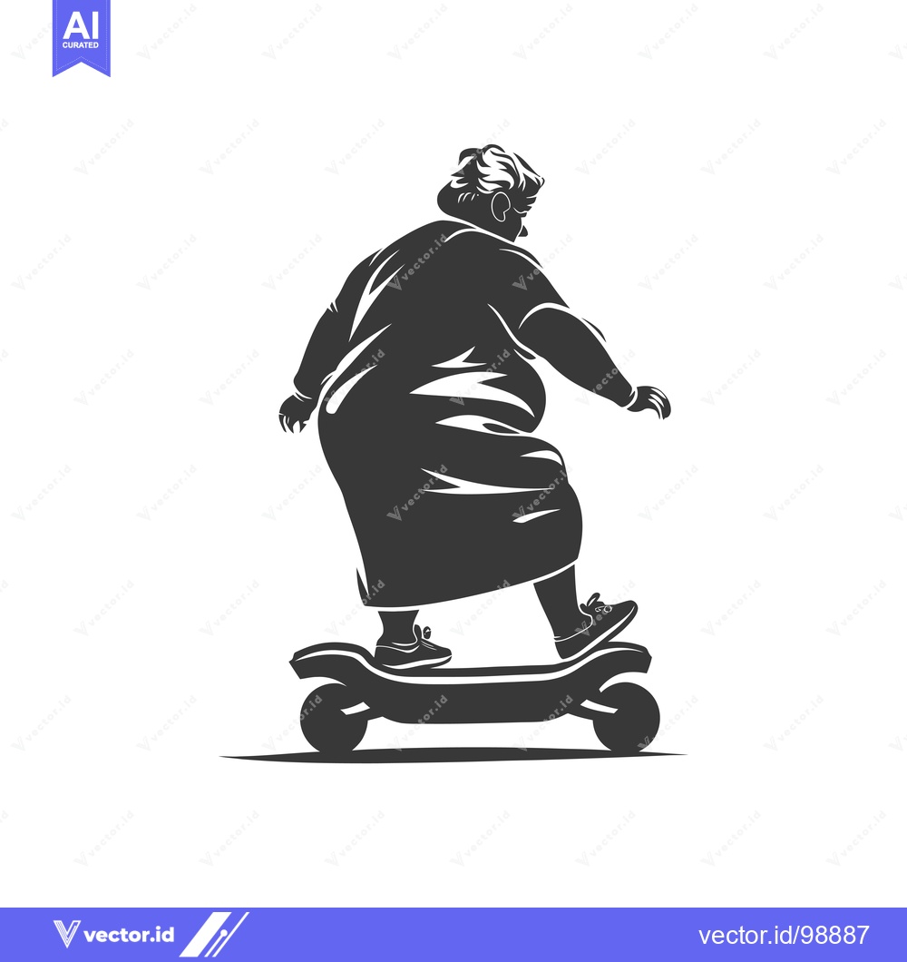 Premium Vector dari Silhouette of a Person Riding an Electric Skateboard