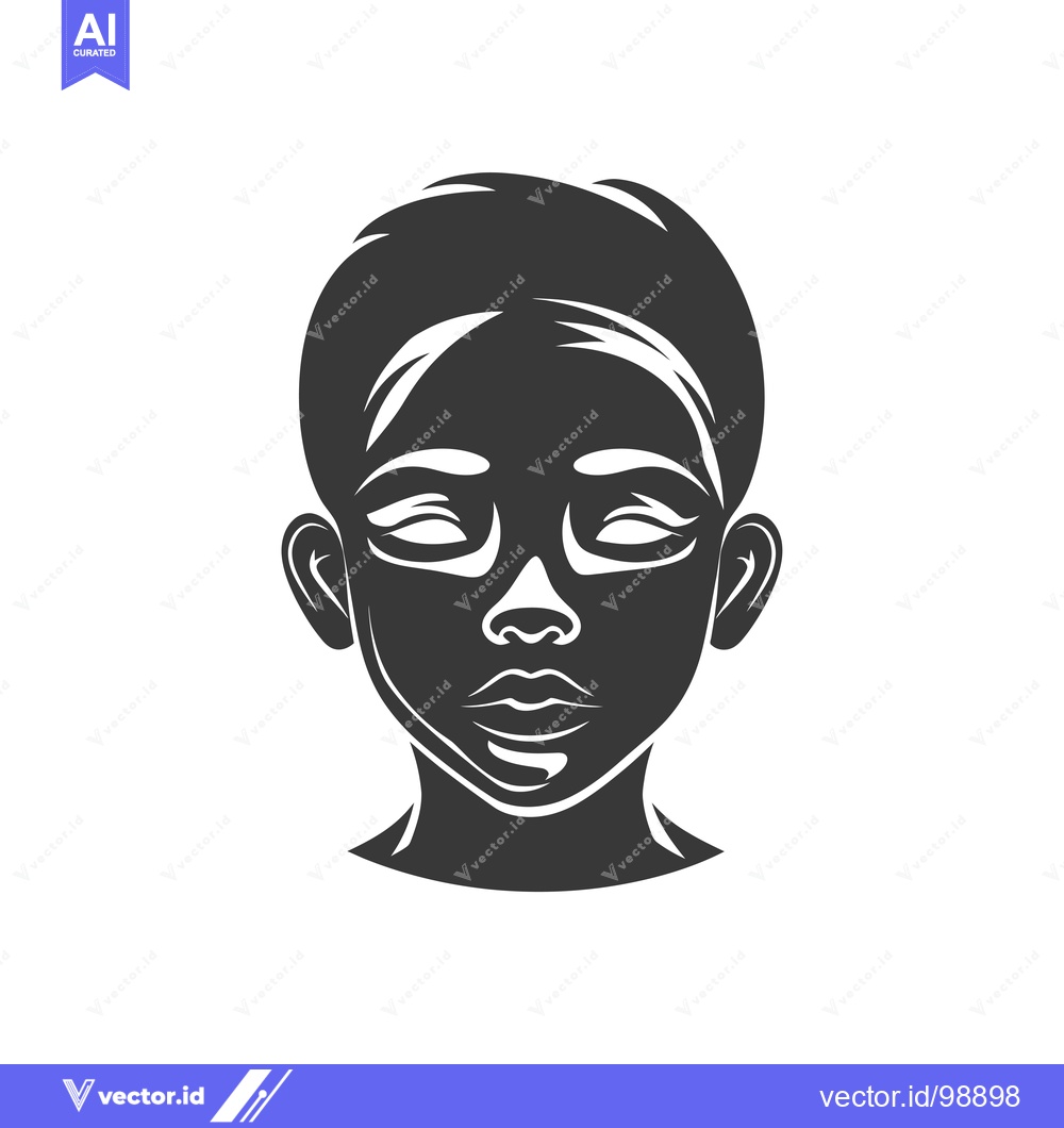 Premium Vector of Silhouette of a Person's Face with Closed Eyes