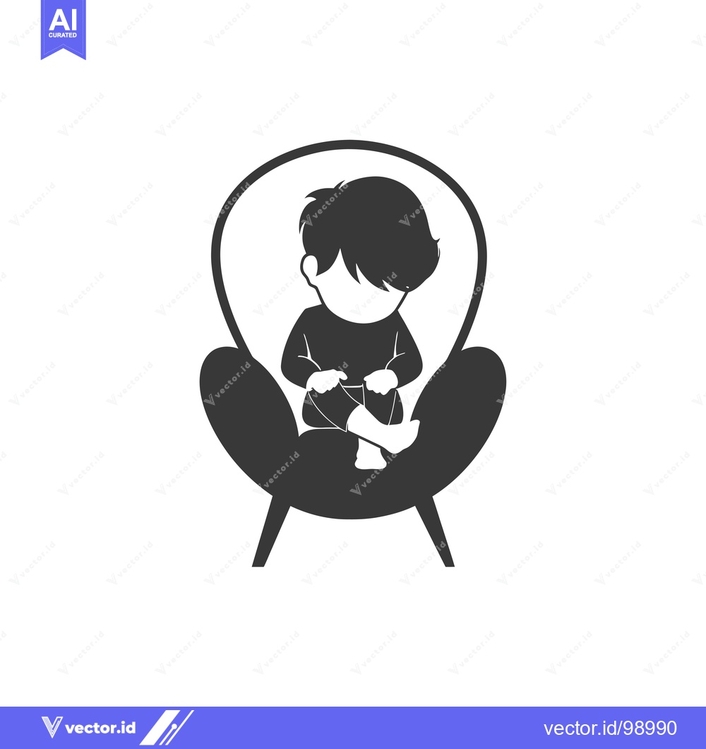 Premium Vector of Silhouette of a Person Sitting in a Chair