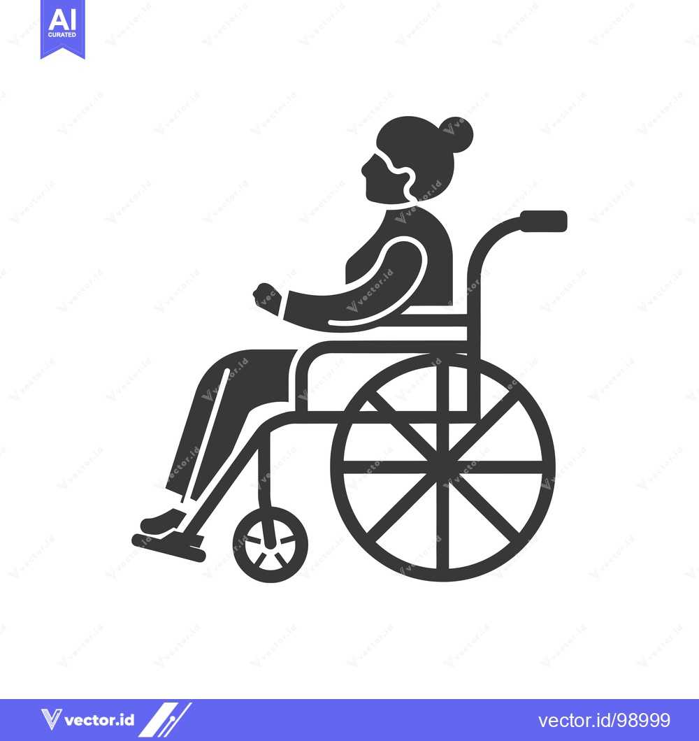 Premium Vector dari Silhouette of a Person Sitting in a Wheelchair