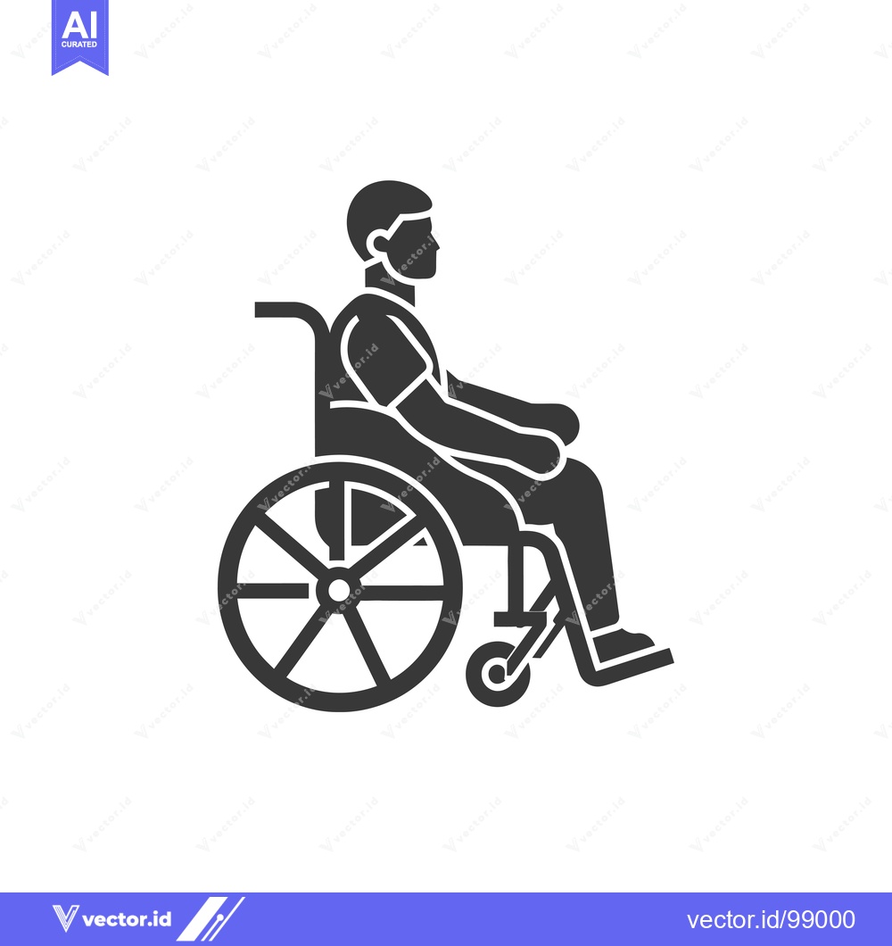 Premium Vector of Silhouette of a Person Sitting in a Wheelchair