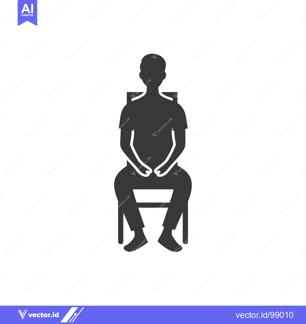 Premium Vector dari Silhouette of a Person Sitting on a Chair