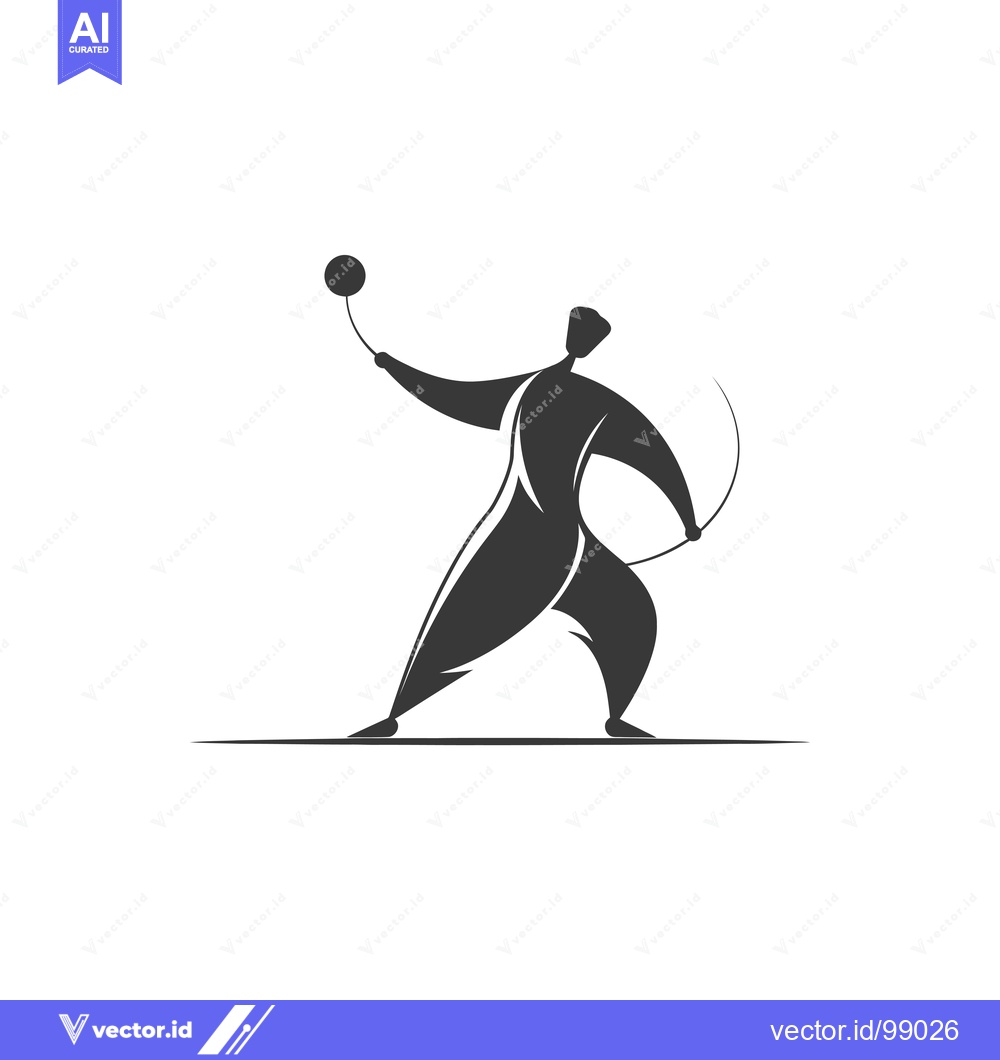Premium Vector of Silhouette of a person throwing a ball on a white background