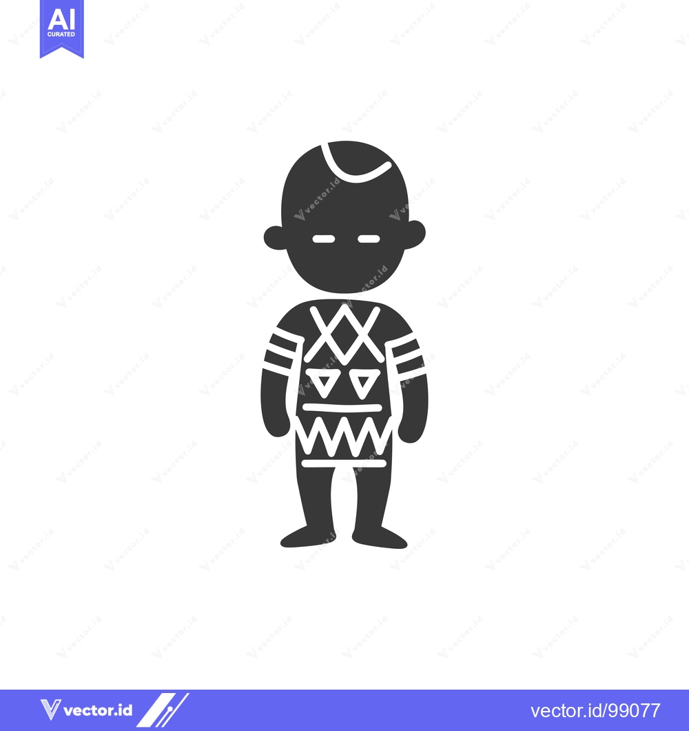 Premium Vector dari Silhouette of a Person with a Geometric Patterned Shirt