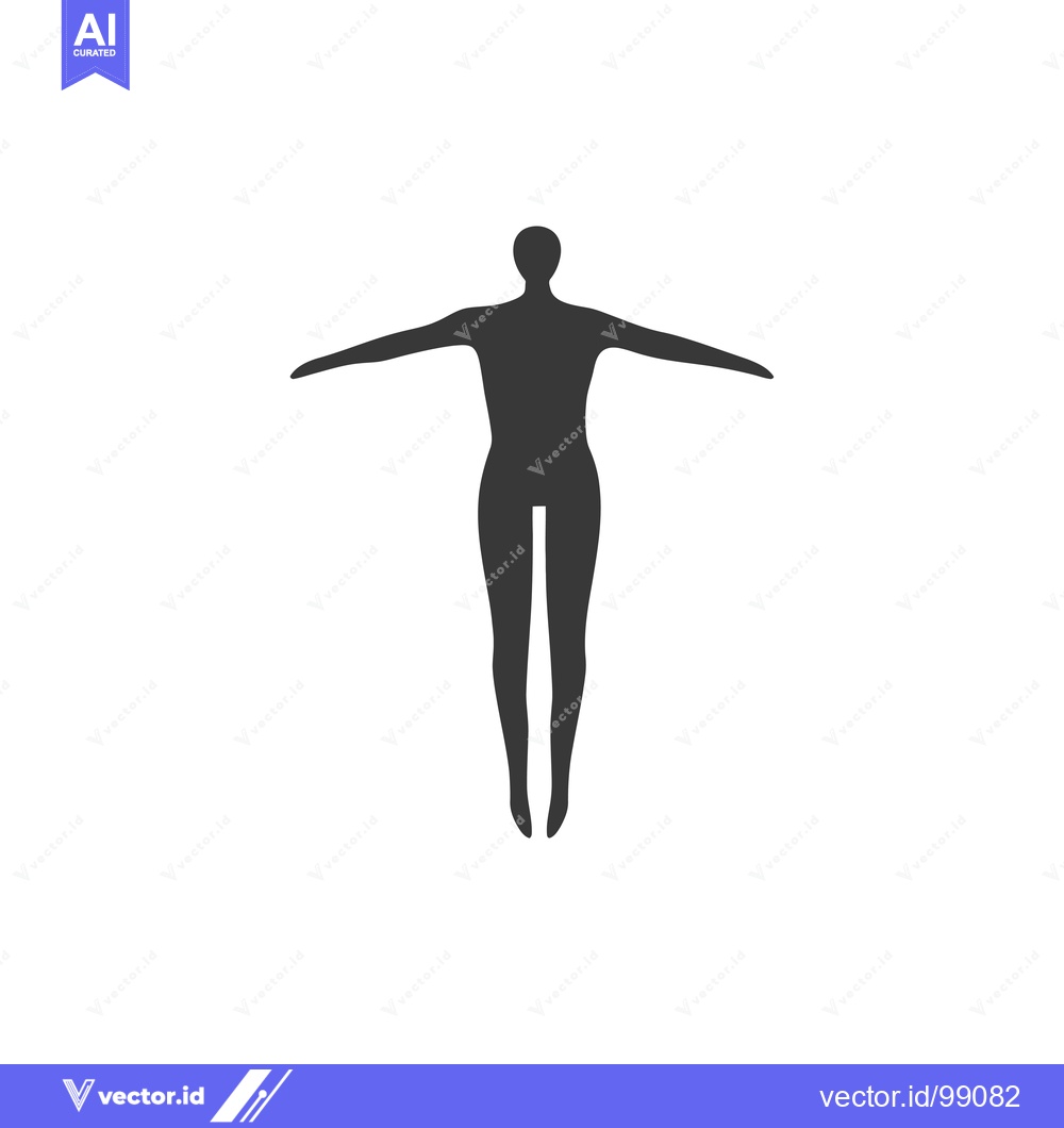 Premium Vector dari Silhouette of a Person with Arms Outstretched