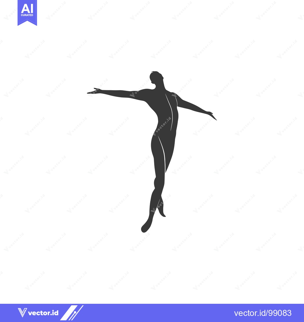 Premium Vector dari Silhouette of a Person with Arms Outstretched