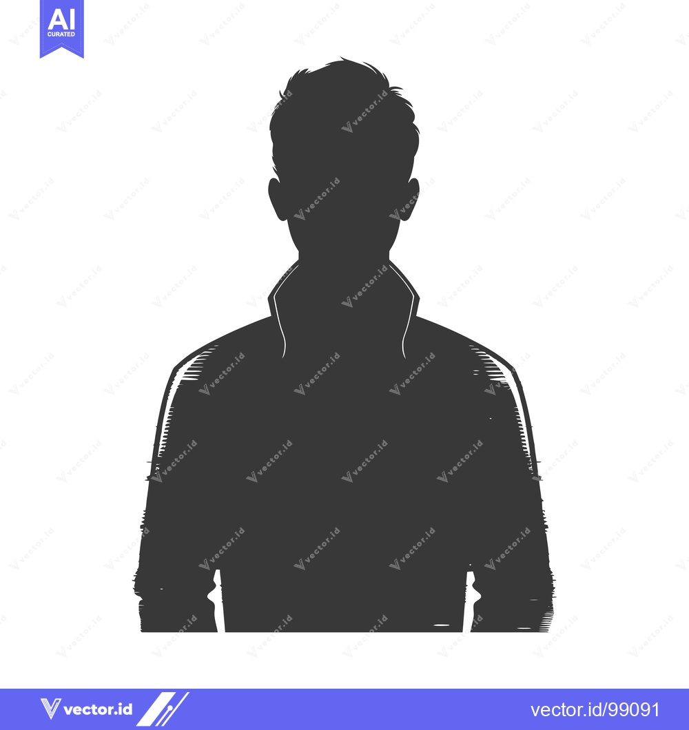 Premium Vector dari Silhouette of a Person with Short Hair