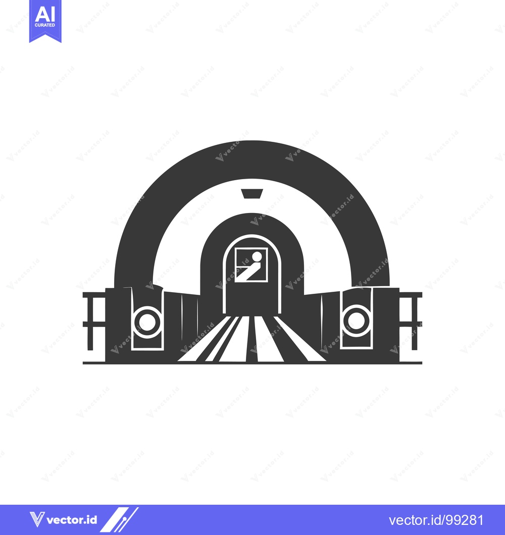 Premium Vector dari Silhouette of a subway station entrance