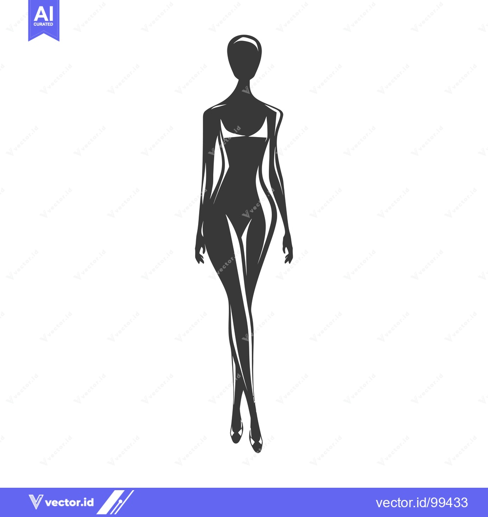 Premium Vector dari Silhouette of a Woman in a Dress and Heels