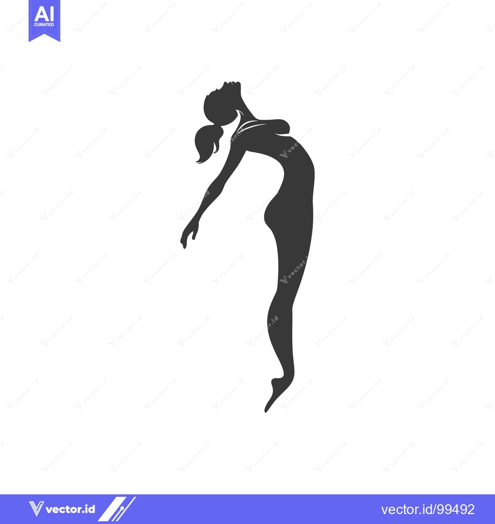 Premium Vector dari Silhouette of a Woman in a Graceful Pose
