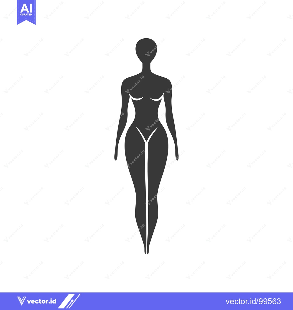 Premium Vector of Silhouette of a Woman in a Standing Pose