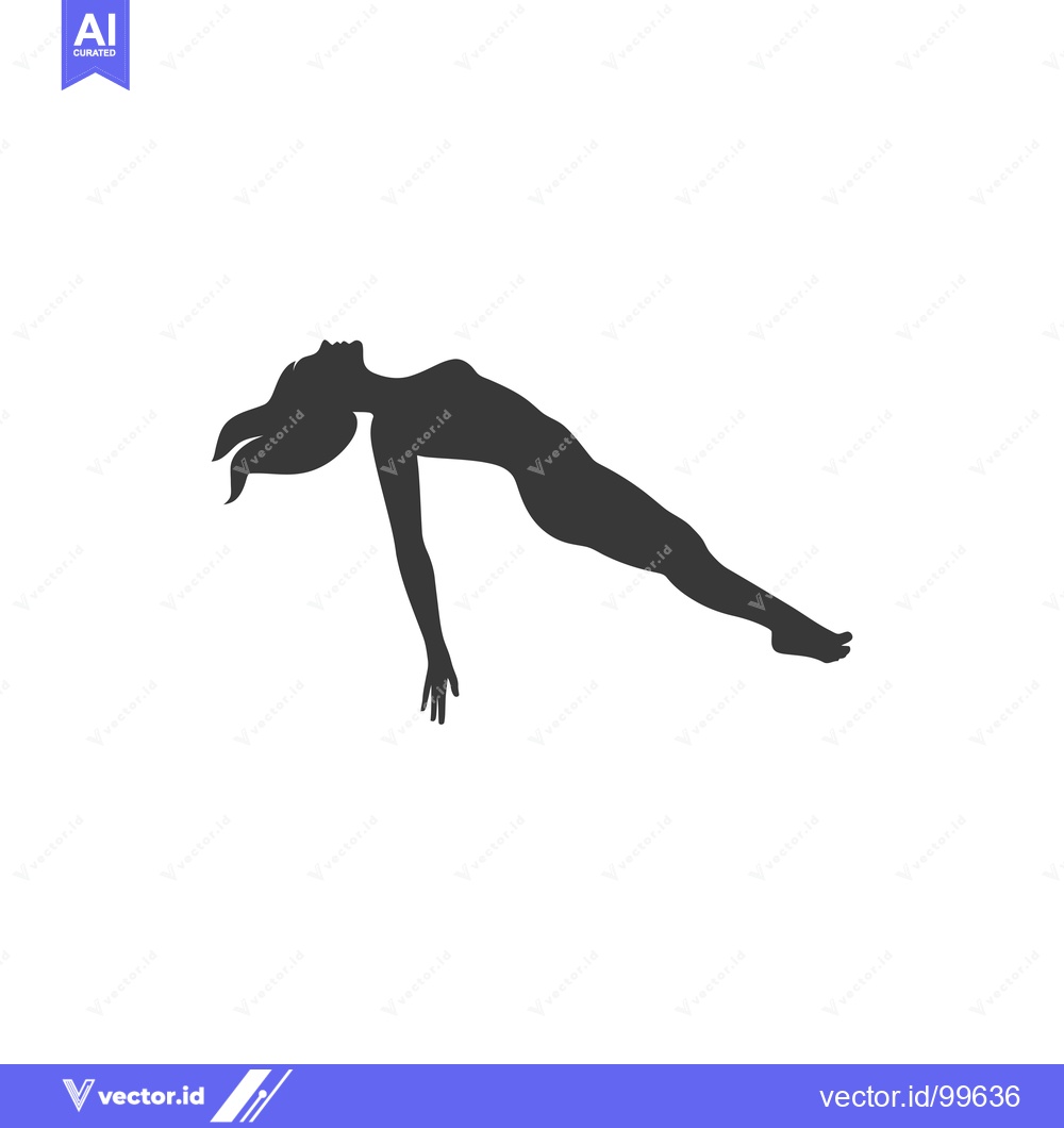 Premium Vector dari Silhouette of a Woman Performing a Yoga Pose