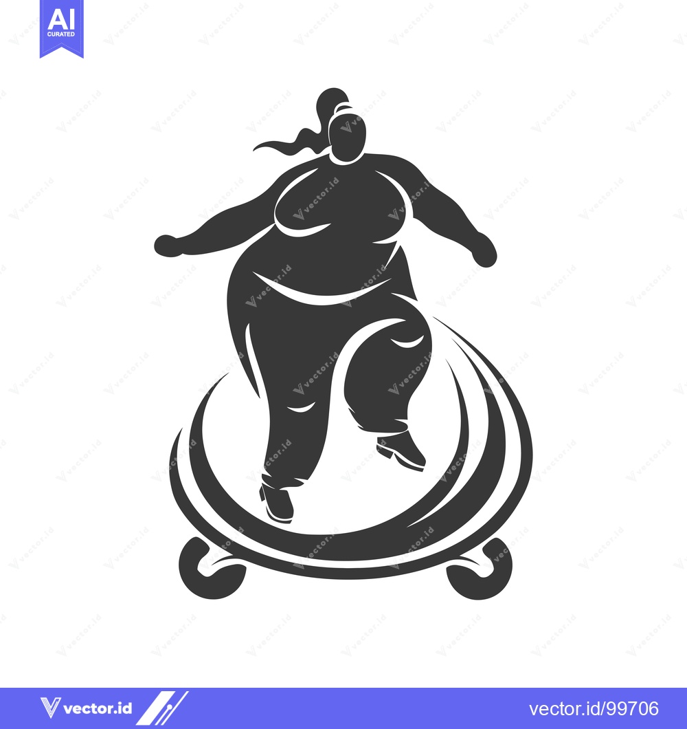 Premium Vector of Silhouette of a Woman Riding a Skateboard