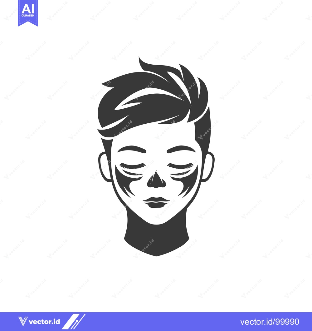 Premium Vector of Silhouette of a woman with a face mask