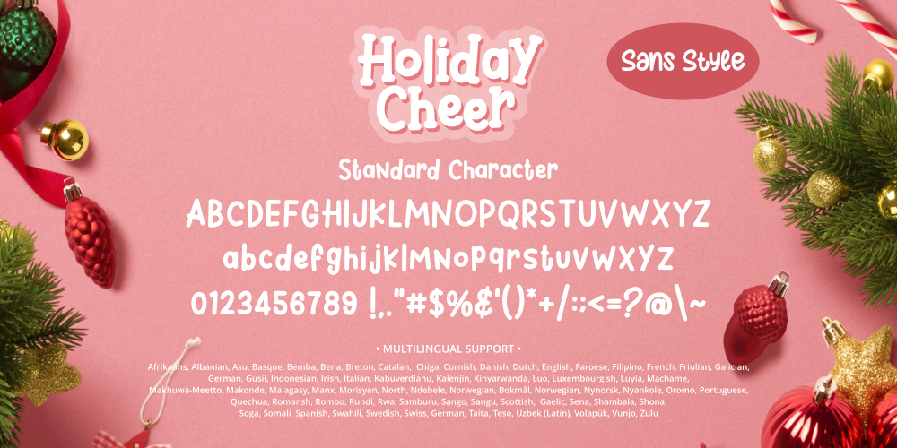 Holiday Cheer Font – pratinjau slide 6
