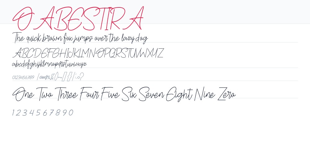 Oabestira Font – pratinjau slide 1