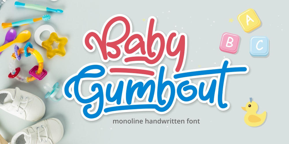 Baby Gumbout Font – pratinjau slide 1