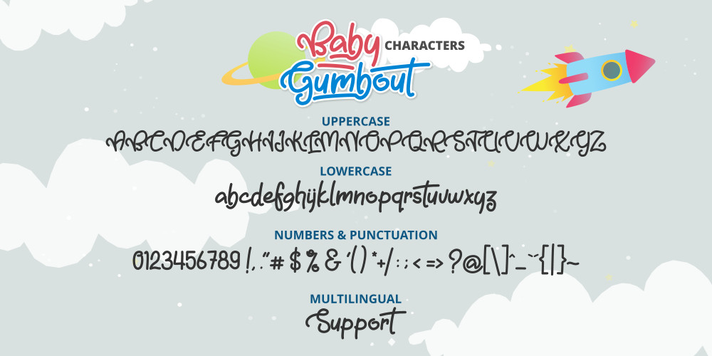 Baby Gumbout Font – pratinjau slide 5