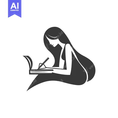 Silhouette of a Woman Writing in a Notebook
