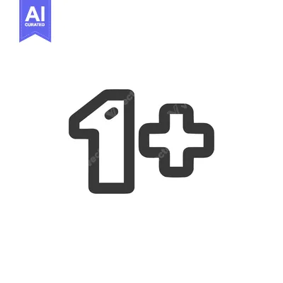 Simple, Modern Plus One Icon Design