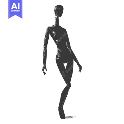 Aset premium populer: Silhouette of a Wooden Mannequin in a Pose
