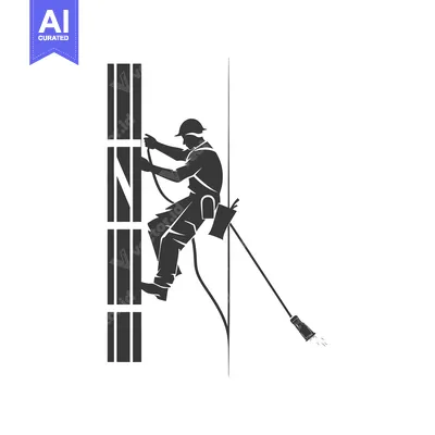 Popular premium asset: Silhouette of a Worker Cleaning a Tall Structure
