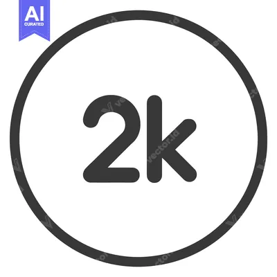 Simple, Bold 2K Circle Icon Graphic