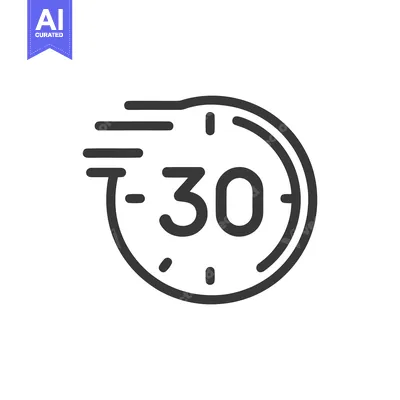 Simple, Modern 30-Minute Timer Icon
