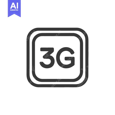 Clean 3G Icon: Simple, Bold, Modern Design on White Background.