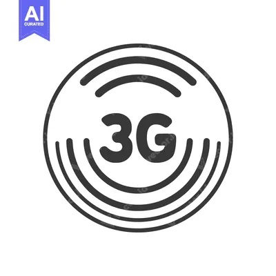Simple 3G Network Icon: Minimalist Design, Wireless Connectivity Conce