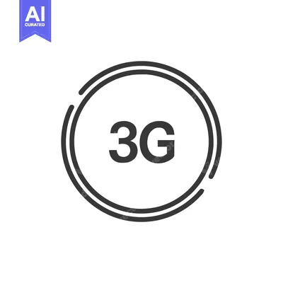 Modern 3G Network Symbol with Concentric Circles