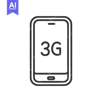 Simple 3G Smartphone Icon: Minimalist Design, Modern Technology, Conne