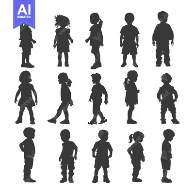 Popular premium asset: Silhouettes of Children in Various Poses