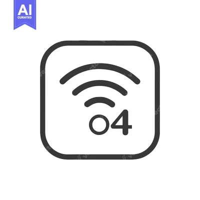 Minimalist Wifi Signal Strength Indicator: Rounded Square Icon with 04
